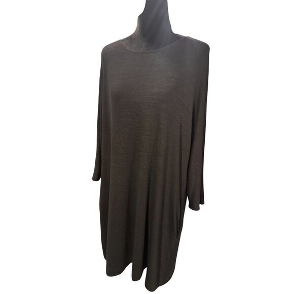 Wilfred Free Oversized Black Knit Tunic Sweater Dress Women's Size Large - Picture 1 of 12